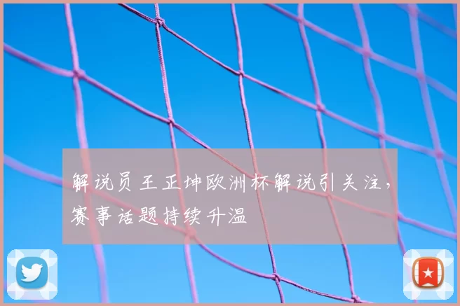 解说员王正坤欧洲杯解说引关注,赛事话题持续升温