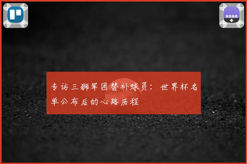 专访三狮军团替补球员:世界杯名单公布后的心路历程